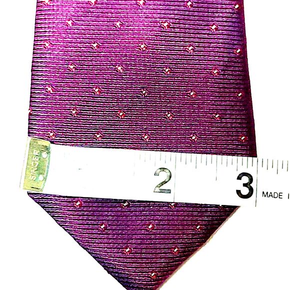 Kenneth Cole Awearness Silk Men's Tie Burgundy Geometric Size X-Long NEW - Picture 11 of 16